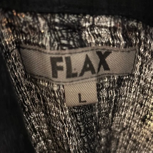 Flax Black and Gray Textured Cowl Neck Blouse - Picture 3 of 10